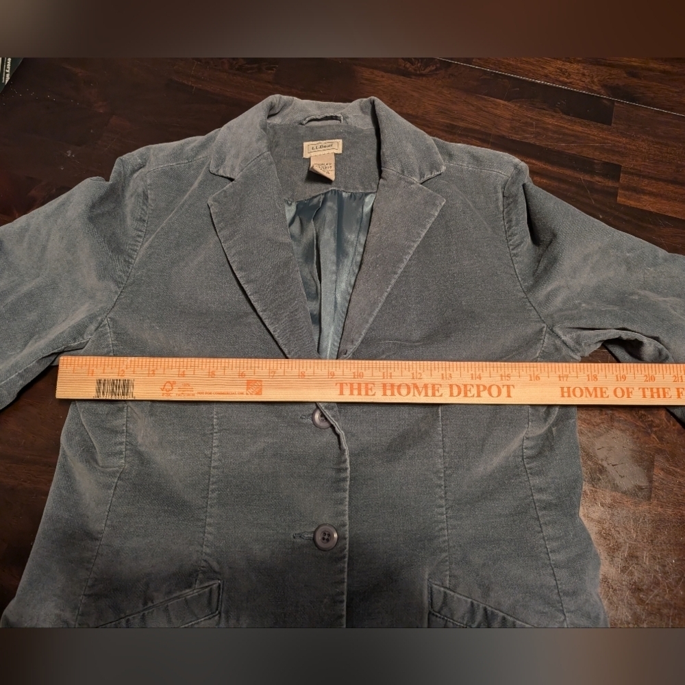 L.L. Bean Women's Lined, Velvet Blazer, Blue, Women's 6 - Picture 4 of 7